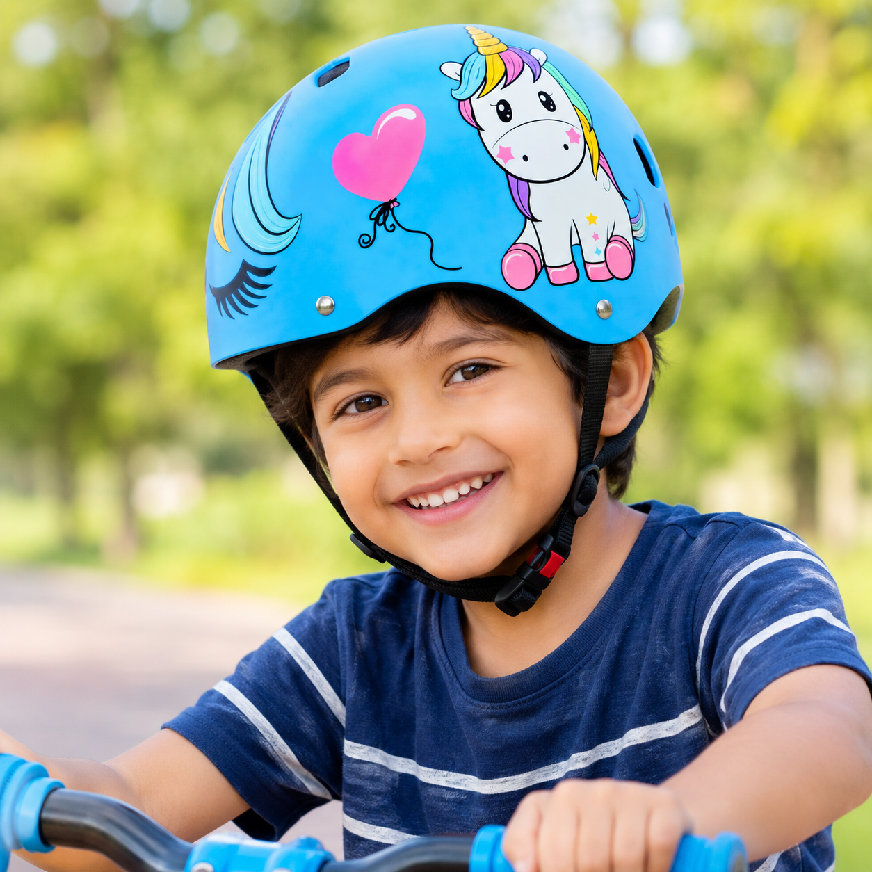 Unicorn Dream Blue – Kids Protective Cycling & Skating Helmet - Image 2